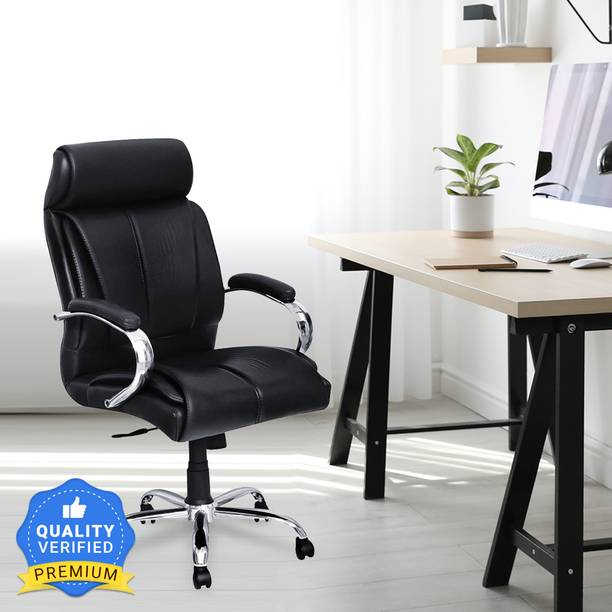 Nilkamal Belgrade High Back Ergonomic | Adjustable Height | Swivel | Executive Leatherette Office Arm Chair