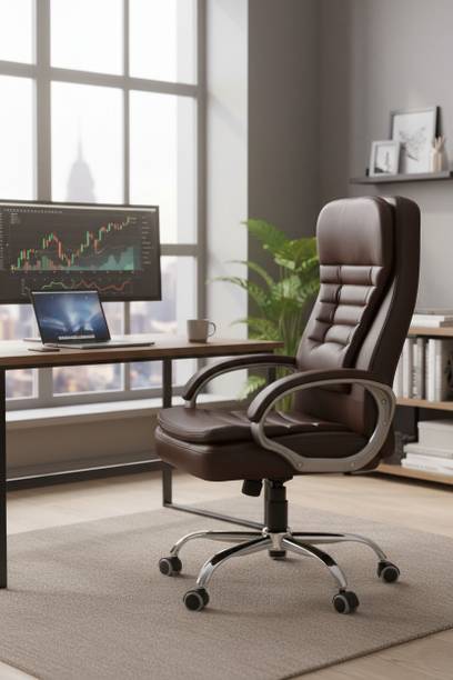 Cane Arts Ergonomic Mesh Desk Chair High Back Computer Chair with Lumbar Support & Armrest Leather Office Adjustable Arm Chair