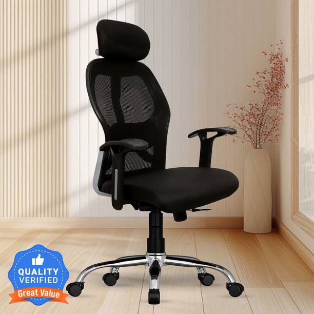 CRATVZ RIYOS Ergonomic Chair with 3 Years Warranty, Home Desk Office Chair, Mesh Office Executive Chair