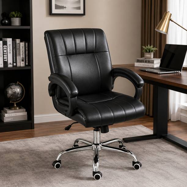CFERGONOMIC Leatherette Office Adjustable Arm Chair
