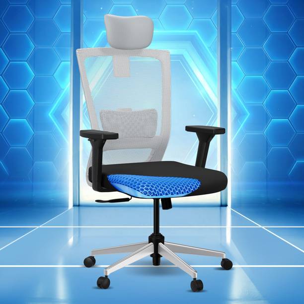 The Sleep Company Stylux SmartGRID Premium Ergonomic High-Back Desk for Office & Home Nylon Office Executive Chair