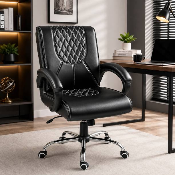 CFERGONOMIC Leatherette Office Adjustable Arm Chair