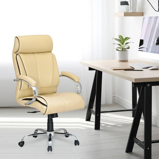Nilkamal Belgrade High Back Ergonomic | Adjustable Height | Swivel | Executive Leatherette Office Arm Chair