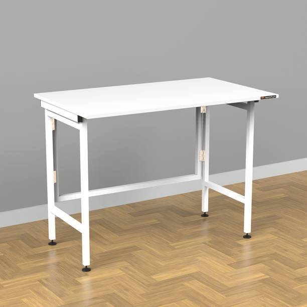 InnoFur Aplos Folding Desk Large White Engineered Wood Study Table