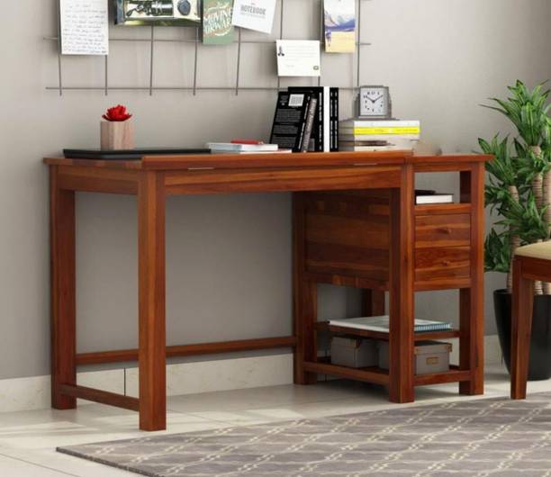 AMBICA WOODMART Wooden Study Table for Adults| Work from Home Computer/Laptop Writing Desk Solid Wood Study Table