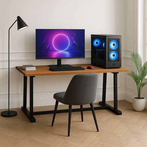 House Of Akasha Clover Study Table for Home Office Desk with Large Storage Space Gaming Desk Engineered Wood Multipurpose Table