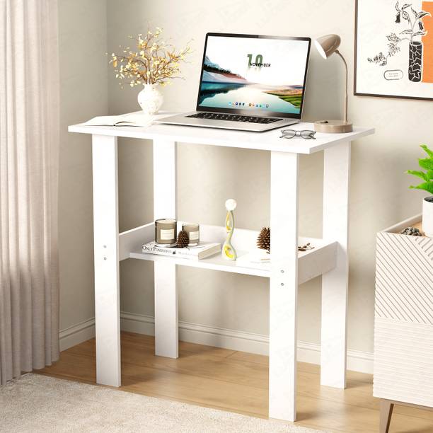 LUKZER ST-004S Portable Compact Size Ergonomic Study Desk 40 X 75 X 75 CM | Engineered Wood Study Table