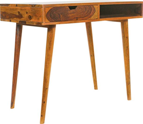 WOODSTAGE Sheesham Wood Study Table for Living Room Office Table Solid Wood Study Table