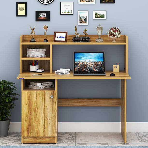 ANIKAA Studix Study Table with Storage Cabinet & Open Shelves for Kids and Students Engineered Wood Study Table