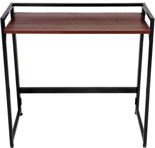 Delife Foldable Study Desk Portable Wooden Utility Laptop Table Engineered Wood Study Table