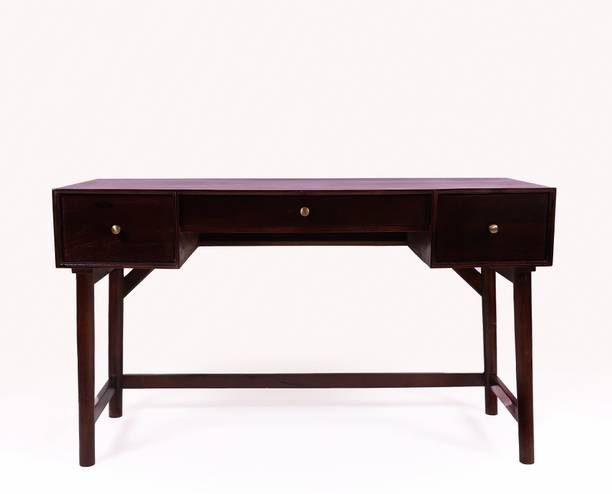WOODENSLICE Handcrafted Sheesham Wood Study Table Solid Wood Multipurpose Table