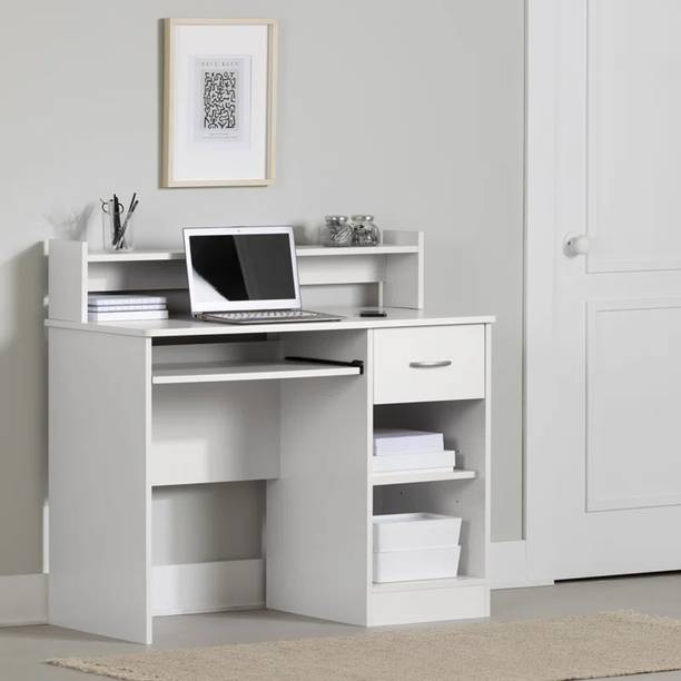 MONTAGE Wooden Study Table with Drawer and Shelf Storage Engineered Wood Multipurpose Table