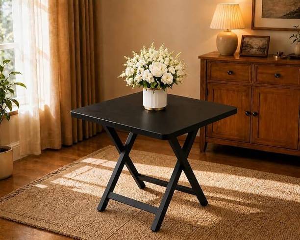 City of Akasha Foldable Multipurpose Square Table with Durable Powder Coated for Home, Dining Engineered Wood Multipurpose Table