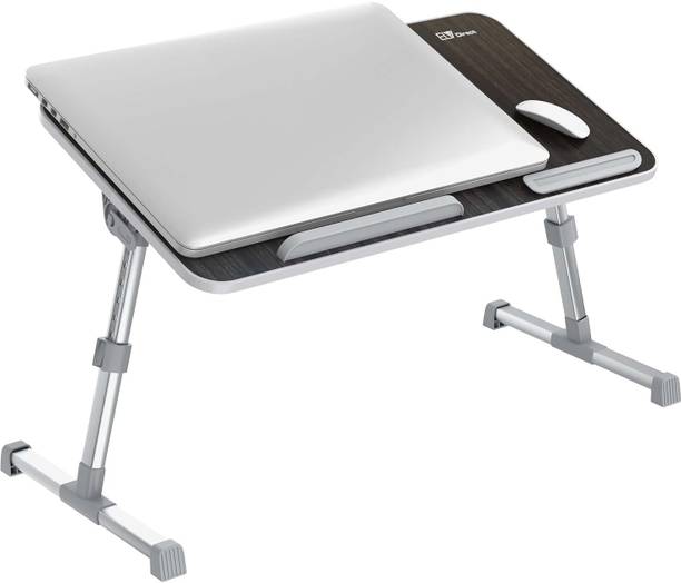 ELV DIRECT Adjustable Laptop Bed Table with Foldable Legs for Bed, Sofa, Couch and Floor Engineered Wood Study Table