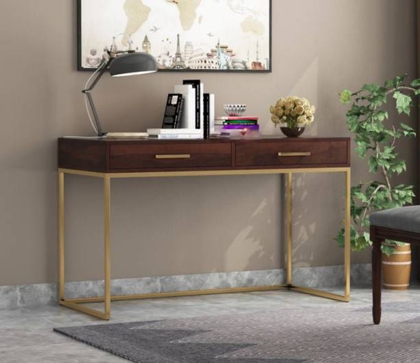 AMBICA WOODMART study table with storage, computer desk, wooden computer table, computer table Solid Wood Study Table