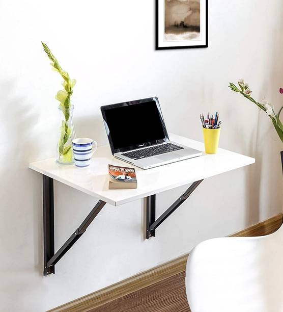 FORKTAIL Folding Wall Mounted Study Table 16x32 Engineered Wood Multipurpose Table