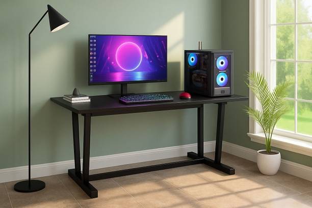 House Of Akasha Clover Study Table for Home Office Desk with Large Storage Space Gaming Desk Engineered Wood Multipurpose Table