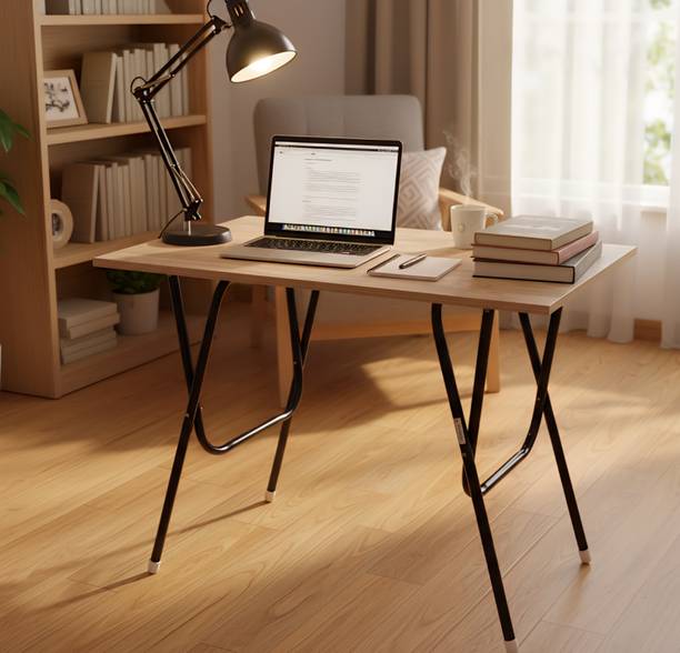 EuroQon Easy Fold Space Saver Foldable Engineered Wood Study Table