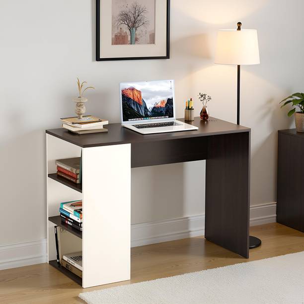 FURNEASER Lexus Computer Table with Shelf, Laptop Table Standard Size, Engineered Wood Study Table
