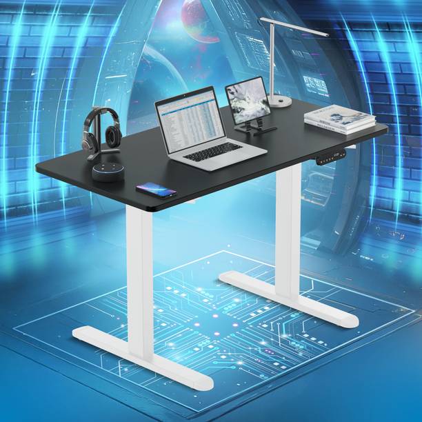 The Sleep Company Adjustable Desk 1600x700x700 | Sit-Stand Ergonomic Table | Engineered Wood Office Table