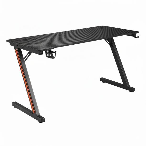 inveXo Gaming Table Desk, Carbon Fiber Surface, Cup Holder,Headphone Hook,Cable Sockets Engineered Wood Multipurpose Table