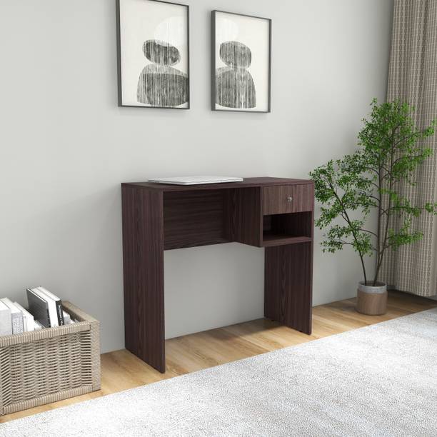 Wood Inspire Silva Wooden Stylish Study Table with Drawer & Open Shelf for Storage Engineered Wood Study Table
