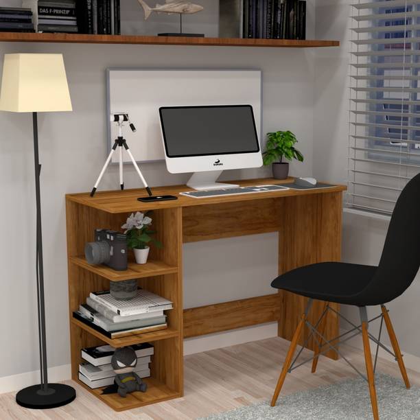 SPECIALITY PANELS Corner rounded Top with 3 Tier Side Storage & Termites resistance Engineered Wood Study Table