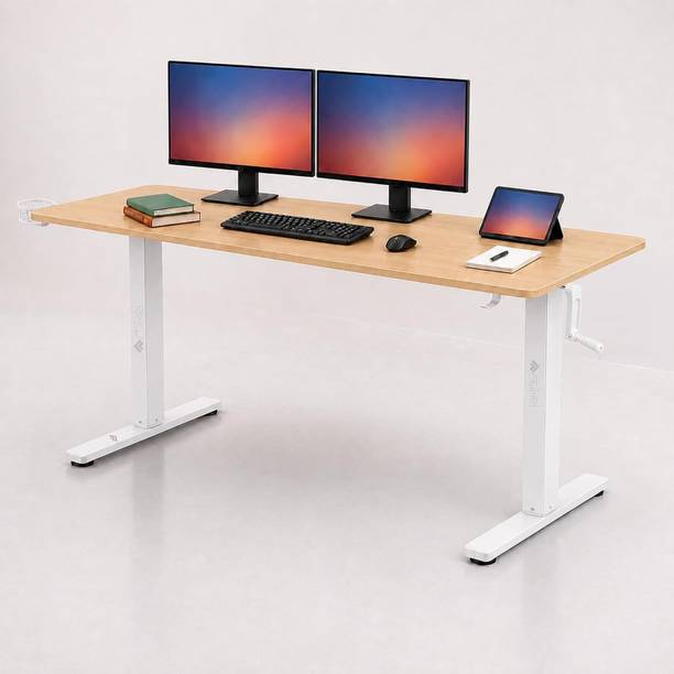 Artikel ARTIKEL Manova Height Adjustable Desk, Manual Crank, 140x60cm Table Engineered Wood Office Table
