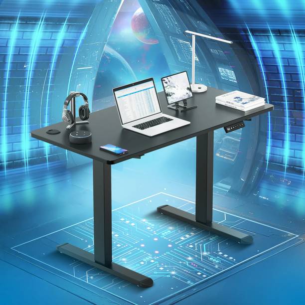 The Sleep Company Adjustable Desk 1200x600x700 | Sit-Stand Ergonomic Table | Engineered Wood Office Table