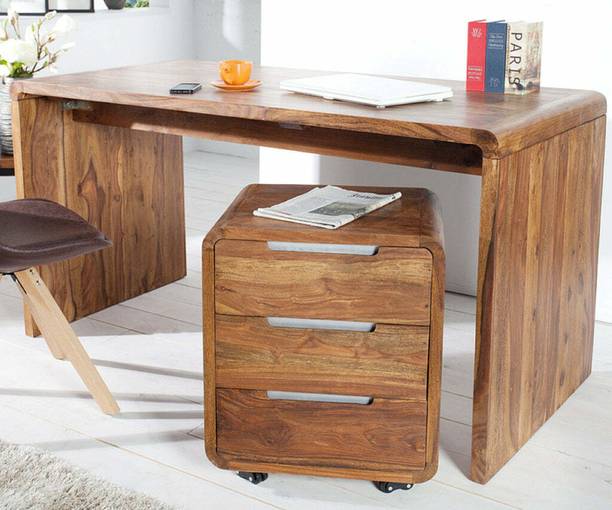 DEMIWALL Wooden Study Table for Students Solid Wood Study Table
