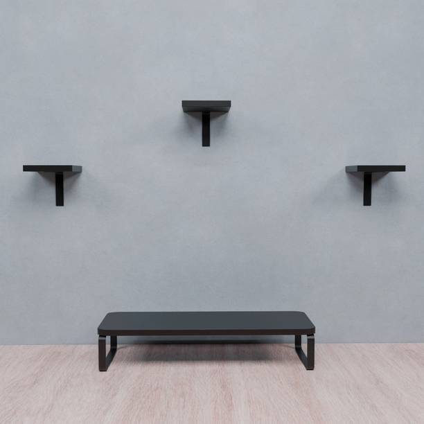 Flux Flux Multi-Functional Monitor Stand & 3.1 Speaker Stand Combo(Black) Metal Office Table