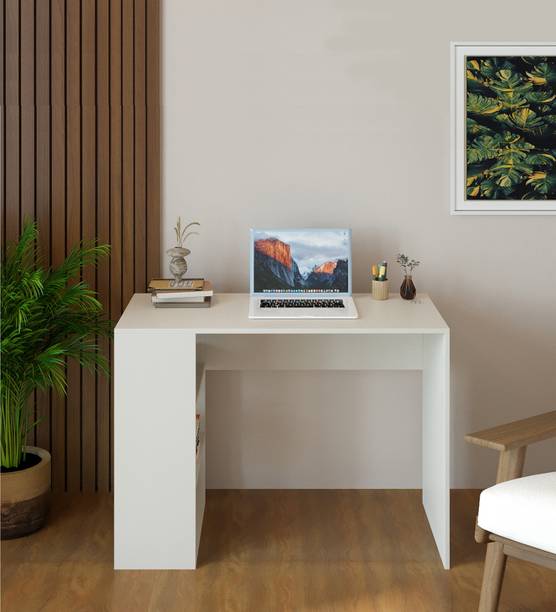 FURNEASER Lexus Computer Table with Shelf, Laptop Table, 103CM Large Size, Engineered Wood Study Table