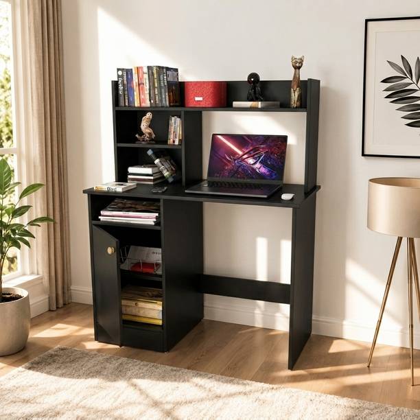 Flipkart Perfect Homes Study Table with Storage Cabinet | Modern Office Desk | Computer Work Table Engineered Wood Study Table