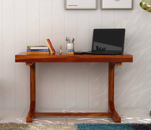 AMBICA WOODMART study table with storage, computer desk, wooden computer table, computer table Solid Wood Study Table