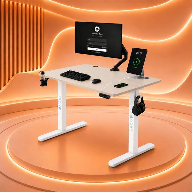 Artikel Artikel Eco-Neo Height Adjustable Standing Table 120x60cm, USB & Type-C Engineered Wood Office Table