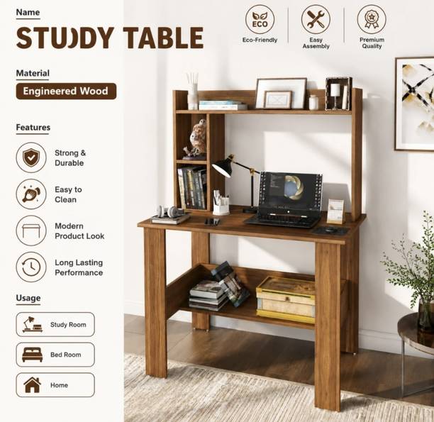 DST CRAFT Portable Study Desk,Study Desk,Kids Desk Engineered Wood Multipurpose Table