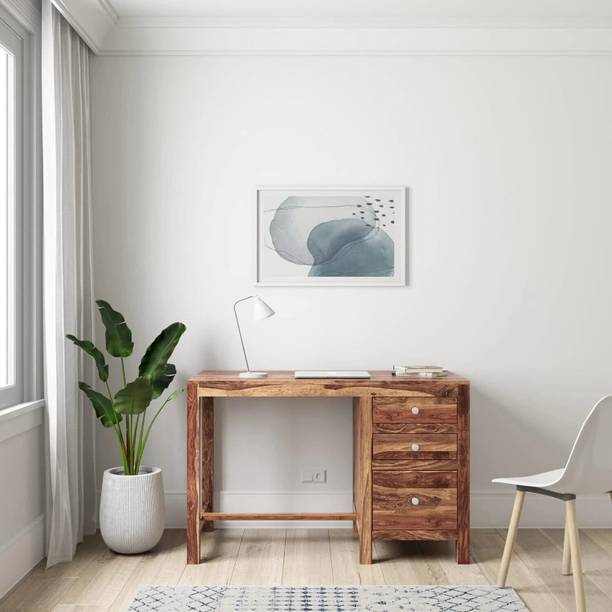 Rajgharana Pure Sheesham Wooden Writing Study Desk Computer Laptop Table For Home & Office Solid Wood Study Table
