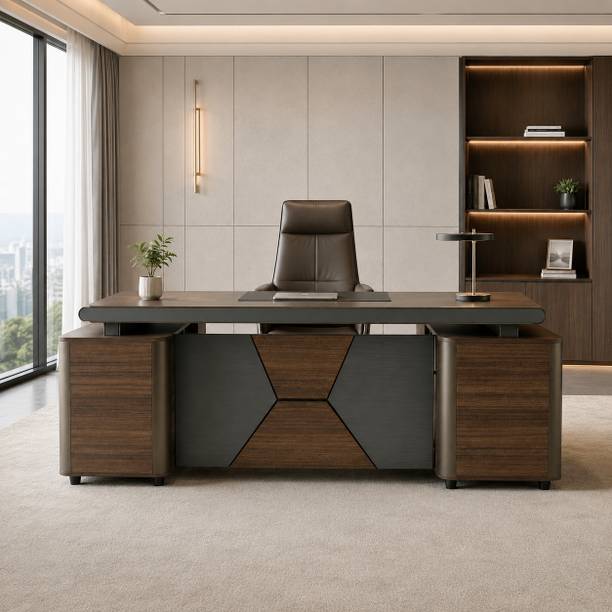 ardasinterior Modern Executive Office Desk | Action Tesa Board and high-density HDMR Desk Engineered Wood Office Table