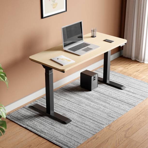 Interio by Godrej Stance 2-Stage Dual Motor Height Adjustable Work Desk Engineered Wood Multipurpose Table