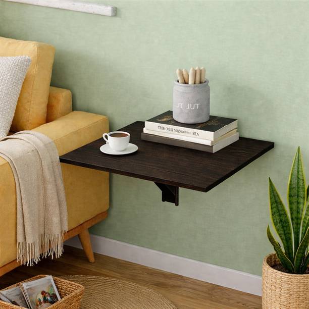Enigmatic Woodworks Small Wall Mounted Folding Study Table Engineered Wood Multipurpose Table