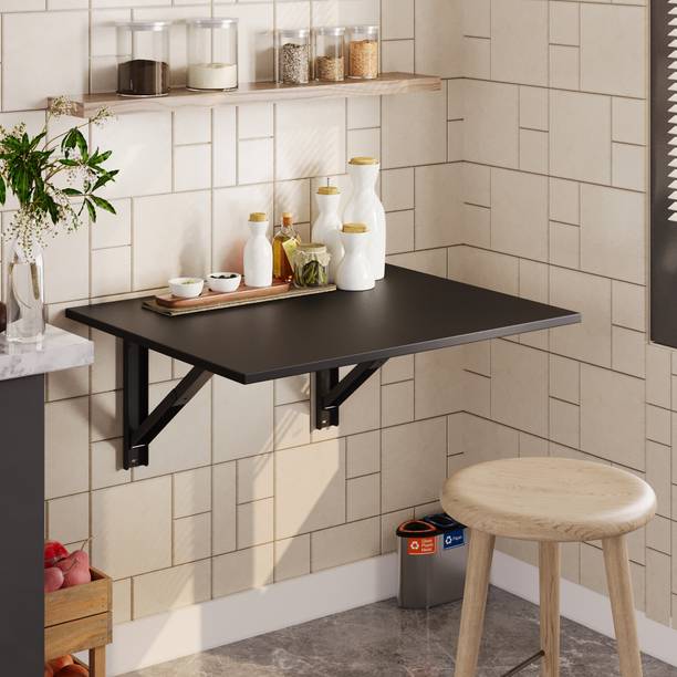 ASCOM Wood Wall Mounted Foldable Table | Space-Saving Wall Desk for Home & Office Use Engineered Wood Study Table