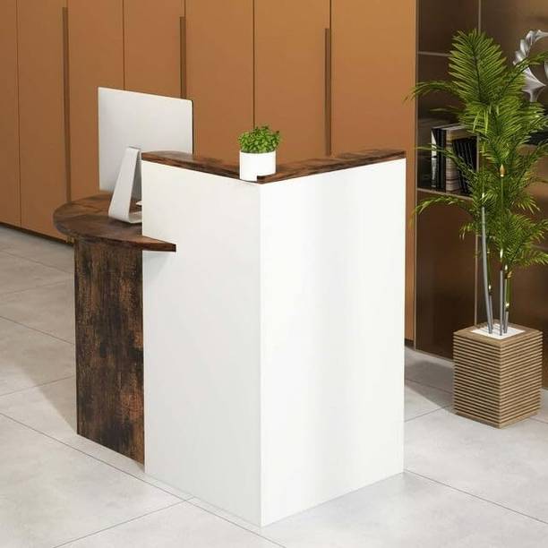 TEKAVO ZenZest Reception Desk Model A Engineered Wood Multipurpose Table