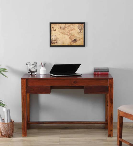 AMBICA WOODMART study table with storage, computer desk, wooden computer table, computer table Solid Wood Study Table