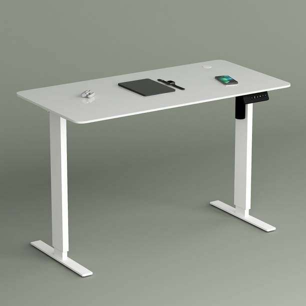 ModDwell ModDwell-Sit and Stand Desk with Glass Top || Glass Office Table
