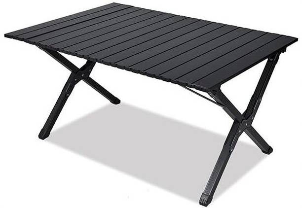Star Work Folding Camping Table Low Height Aluminum Portable Roll-Up Picnic Table Solid Wood Multipurpose Table