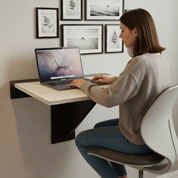 Madainaachi Furniture Aami Folding Wall Mount Study Desk Laptop Table Floating Portable Study Table Engineered Wood Multipurpose Table