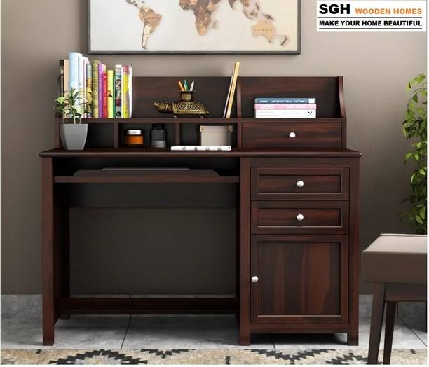 SGH Wooden Homes,Computer Desk,Study table,Cabinet Storage,Desktop Table Solid Wood Study Table