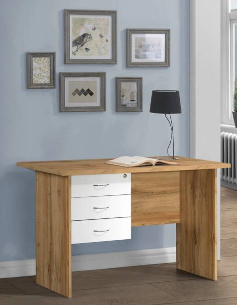 Moni Tara Reno Wotan Oak & White Engineered Wood Office Table