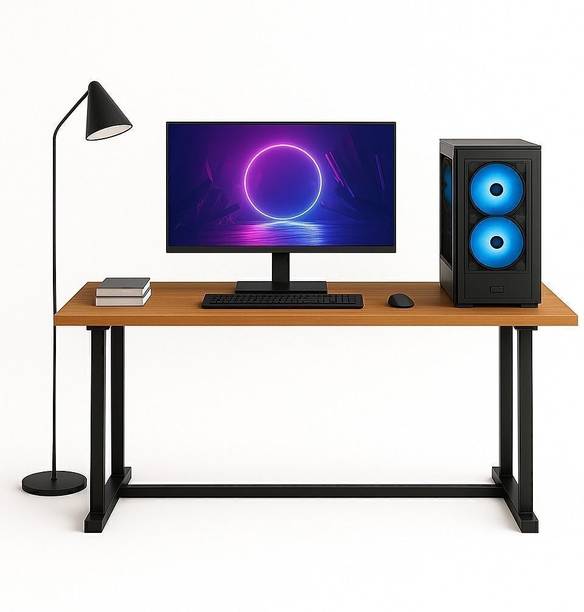 House Of Akasha Clover Study Table for Home Office Desk with Large Storage Space Gaming Desk Engineered Wood Multipurpose Table