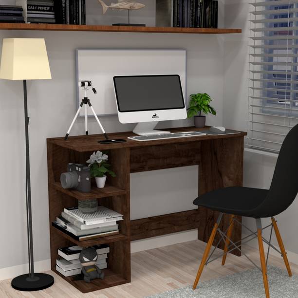 SPECIALITY PANELS Corner rounded Top with 3 Tier Side Storage & Termites resistance Engineered Wood Study Table